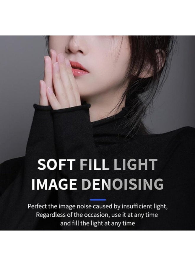 Arabest LED Video Light, High Brightness Soft Light Multi Mode Color Temperature Adjustment, Portable USB Rechargeable Vlog Selfie Light with Bracket for Osmo 3 2 1 - Image 2